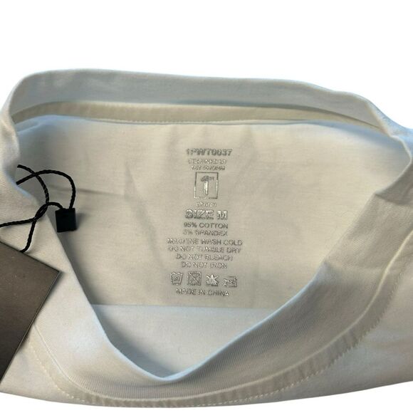 1st Phorm Women’s M Long Sleeve Crop Top‎ White Relaxed Fit Pump Cover New - Picture 6 of 7